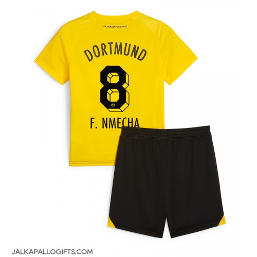 Borussia Dortmund Felix Nmecha #8 Koti Peliasu Lasten 2023-24 Lyhythihainen (+ Lyhyet housut)